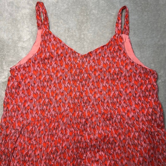 Joie Bondi Tiered Maxi Dress Women Size M Tea Rose Red Cottagecore Boho Coastal‎ - Picture 5 of 13